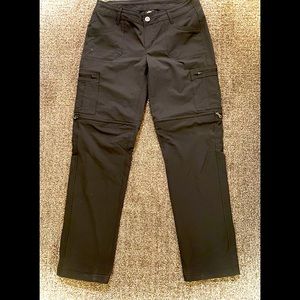 Women’s black Kuhl woven stretch zip-off pants